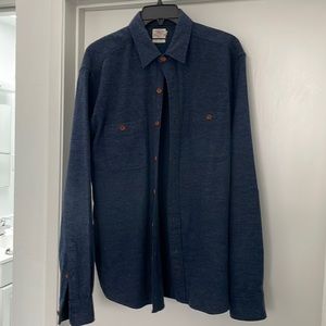Men’s Faherty Legend Sweater Shirt Blue Size L